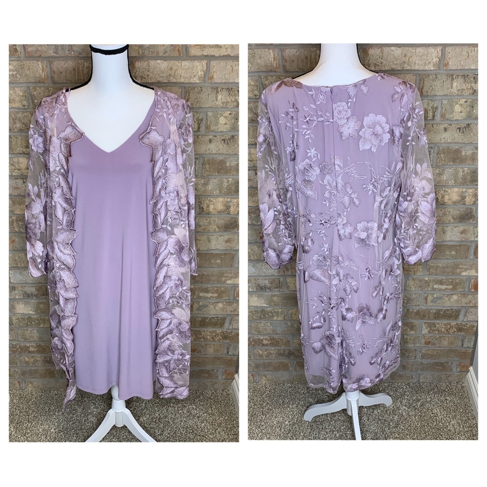 Alex Evenings Plus Size Dress w/Lace Jacket - C9